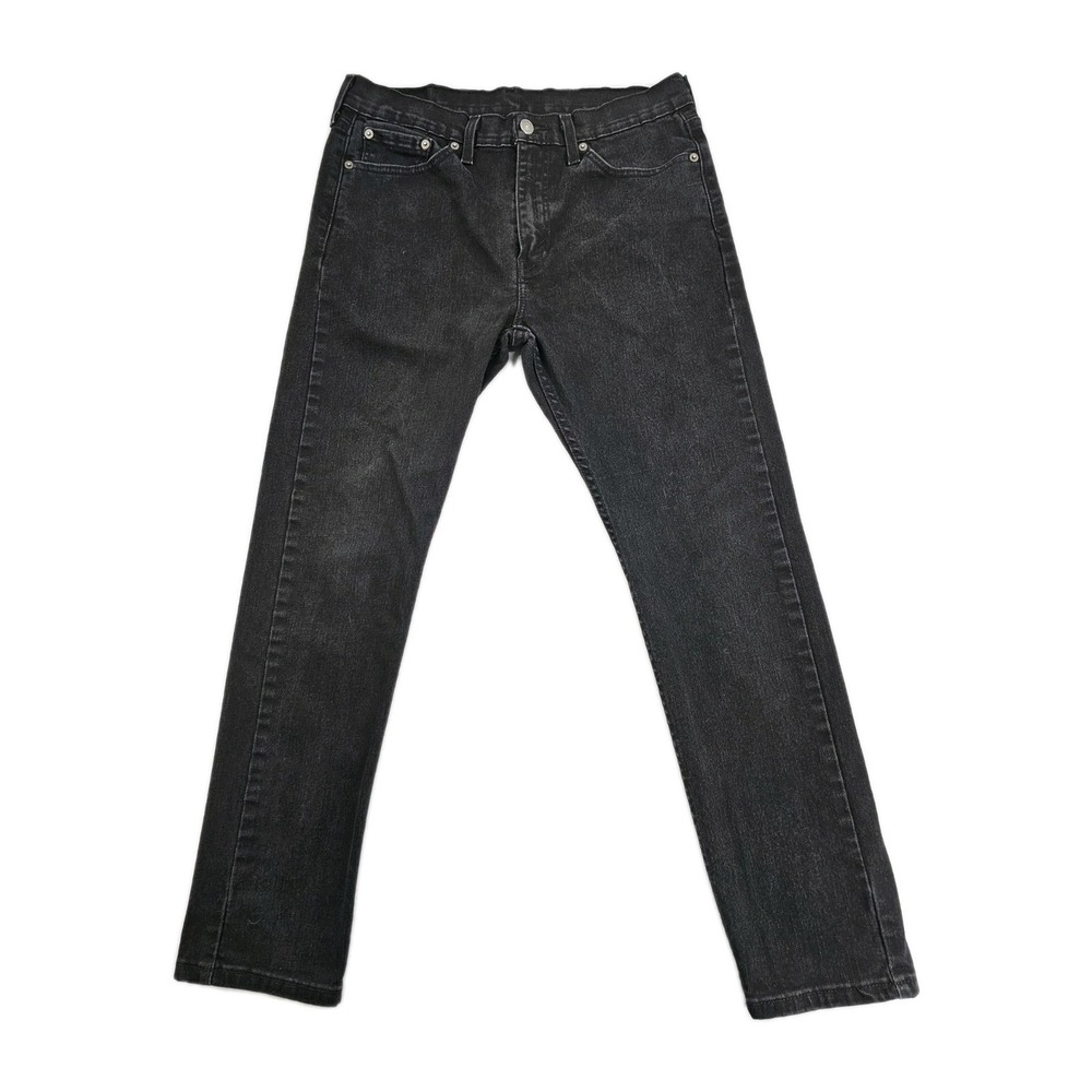 Levi's Men's 510 Jeans 32x29 Skinny Fit Hug Thigh Down Black Denim Stretch Flex